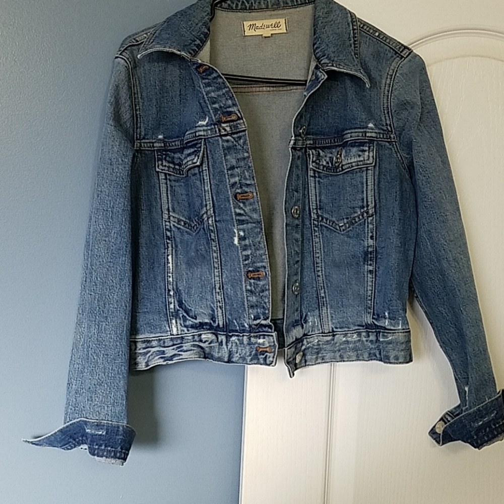 Distressed Madewell Jean Jacket